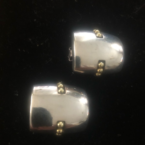 LAGOS Caviar Single (3) 925 Sterling Silver 18K gold with clip backing - Picture 2 of 5